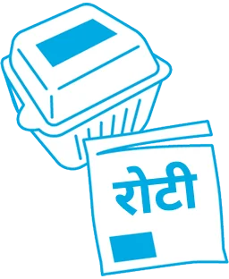 ラベルを剥がした容器とパンの袋の画像